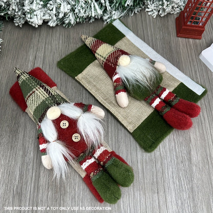 2pcs Christmas Gnome Refrigerator Door Handle Covers - Festive Kitchen Appliance Decor for Fridge, Microwave & Dishwasher - Perfect Holiday Party Favors