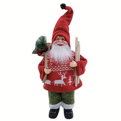 [30cm Santa Claus Ornament] 30Cm Standing Santa Claus Christmas Ornament | Christmas Scene Decoration for Halloween, Fall Home Decor, Collectible Figurine