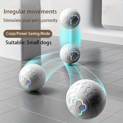[Interactive Smart Dog Ball] Interactive Smart Dog Ball - 1-Pack 56mm/2.22in Auto Jump & Play Fetch Toy | Type-C Rechargeable, Long-Lasting Battery, Pixelated Design for Puppy Training & Playtime, USB Rechargeable, Userfriend