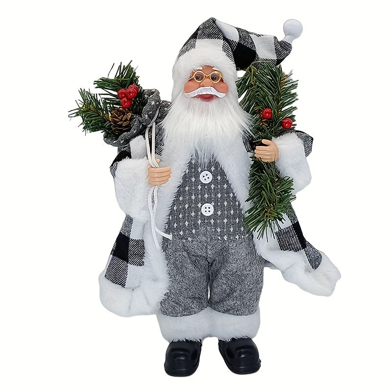 [30cm Santa Claus Ornament] 30Cm Standing Santa Claus Christmas Ornament | Christmas Scene Decoration for Halloween, Fall Home Decor, Collectible Figurine