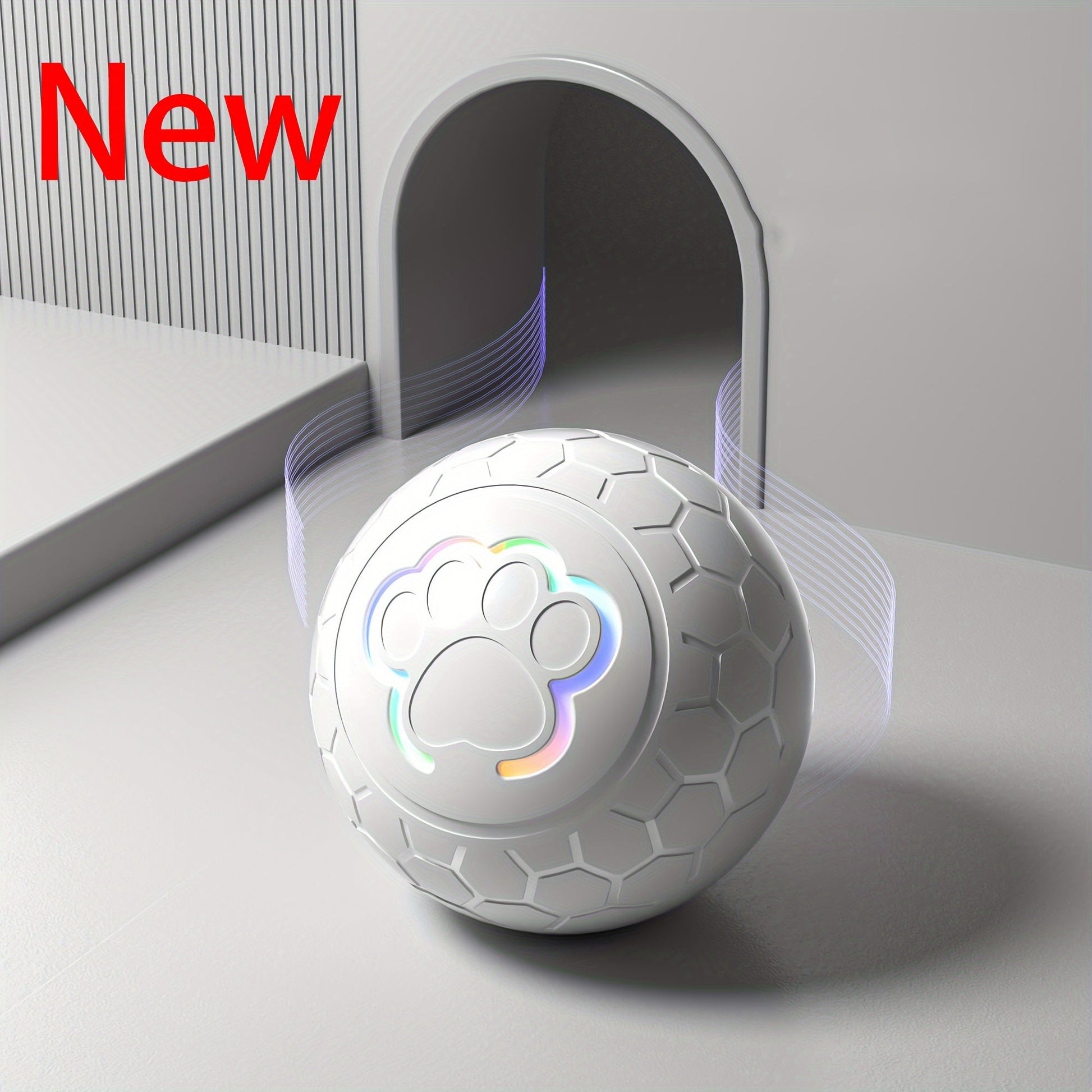 [Interactive Smart Dog Ball] Interactive Smart Dog Ball - 1-Pack 56mm/2.22in Auto Jump & Play Fetch Toy | Type-C Rechargeable, Long-Lasting Battery, Pixelated Design for Puppy Training & Playtime, USB Rechargeable, Userfriend