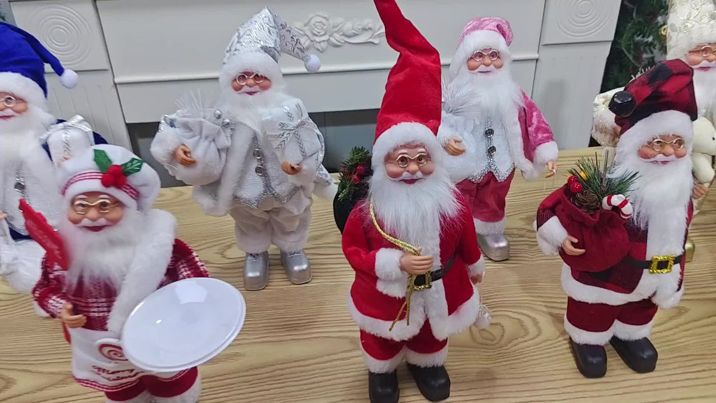 [30cm Santa Claus Ornament] 30Cm Standing Santa Claus Christmas Ornament | Christmas Scene Decoration for Halloween, Fall Home Decor, Collectible Figurine