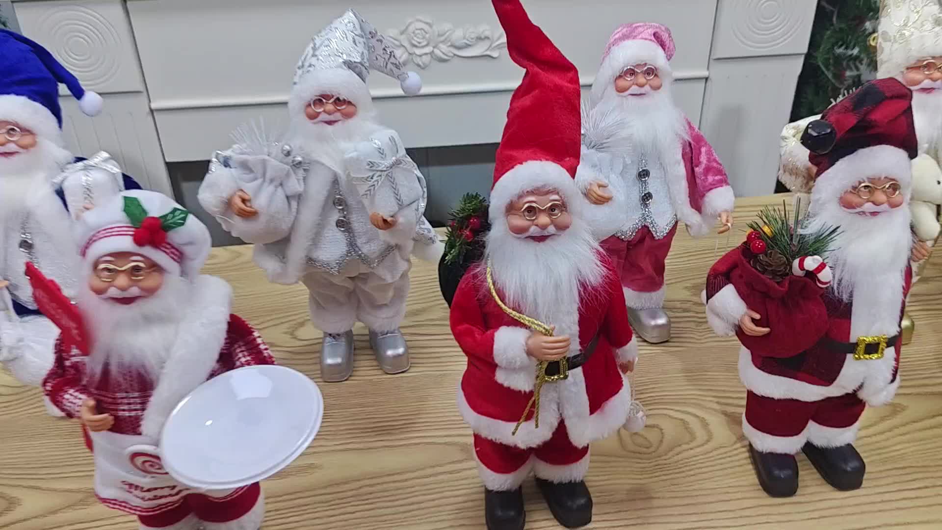 [30cm Santa Claus Ornament] 30Cm Standing Santa Claus Christmas Ornament | Christmas Scene Decoration for Halloween, Fall Home Decor, Collectible Figurine