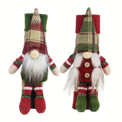 2pcs Christmas Gnome Refrigerator Door Handle Covers - Festive Kitchen Appliance Decor for Fridge, Microwave & Dishwasher - Perfect Holiday Party Favors