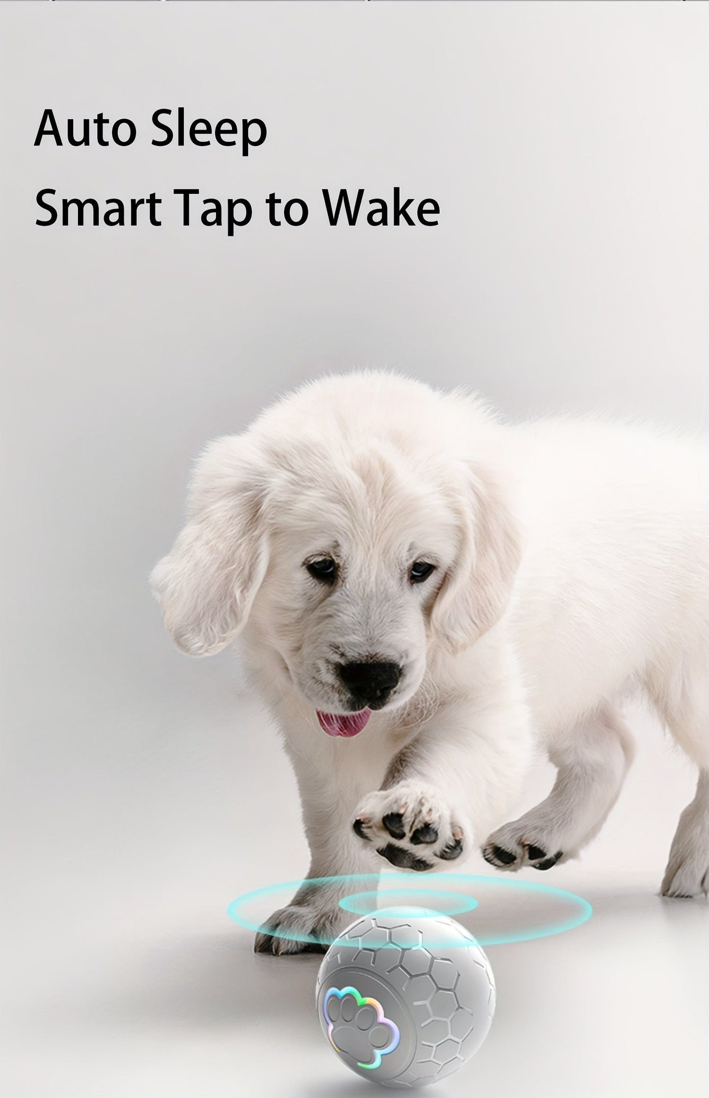 [Interactive Smart Dog Ball] Interactive Smart Dog Ball - 1-Pack 56mm/2.22in Auto Jump & Play Fetch Toy | Type-C Rechargeable, Long-Lasting Battery, Pixelated Design for Puppy Training & Playtime, USB Rechargeable, Userfriend