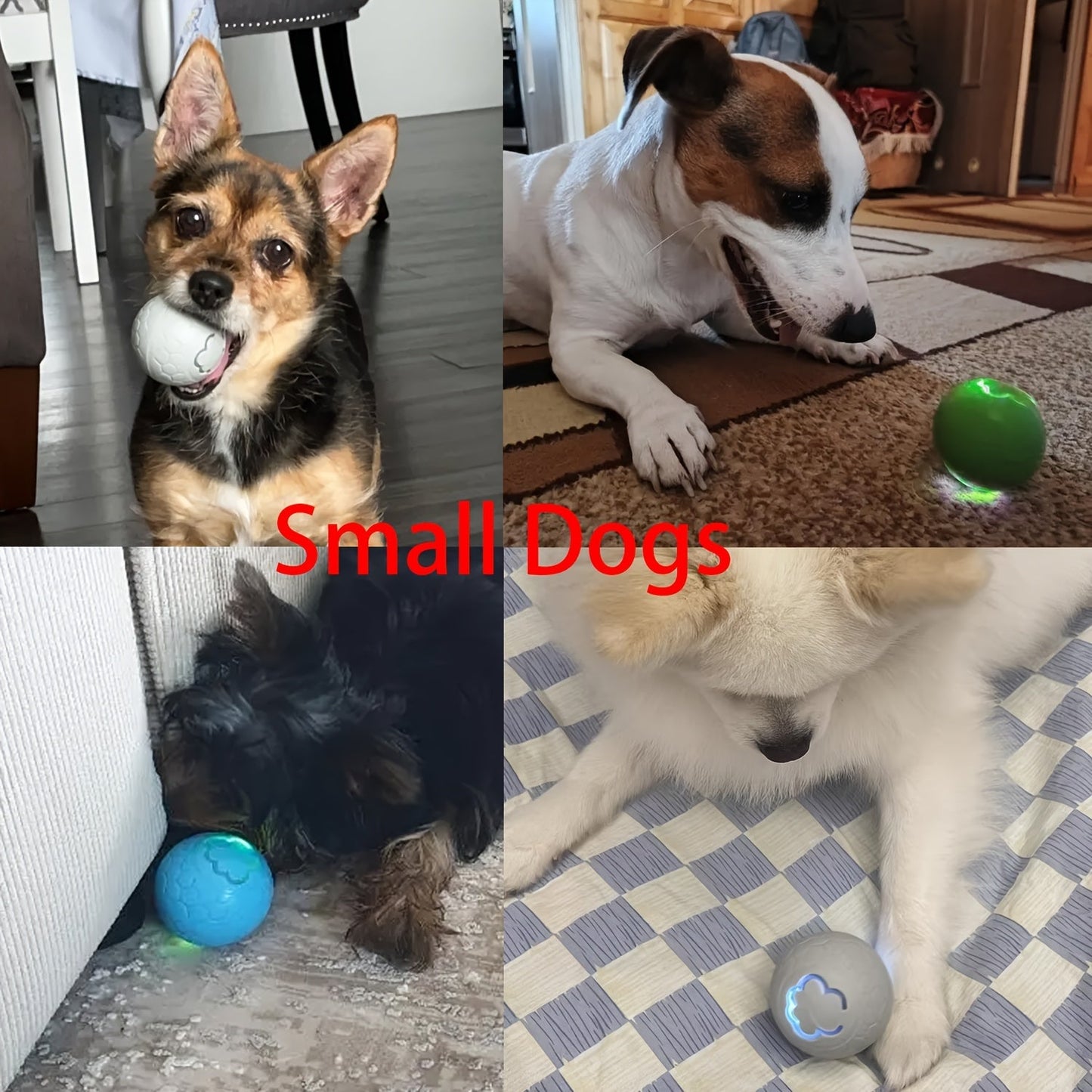 [Interactive Smart Dog Ball] Interactive Smart Dog Ball - 1-Pack 56mm/2.22in Auto Jump & Play Fetch Toy | Type-C Rechargeable, Long-Lasting Battery, Pixelated Design for Puppy Training & Playtime, USB Rechargeable, Userfriend