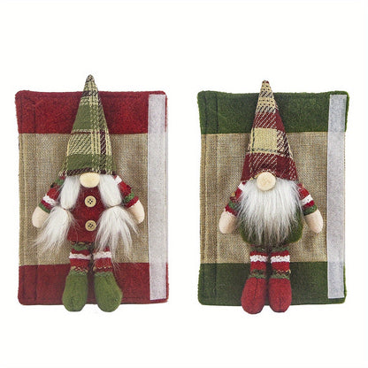 2pcs Christmas Gnome Refrigerator Door Handle Covers - Festive Kitchen Appliance Decor for Fridge, Microwave & Dishwasher - Perfect Holiday Party Favors