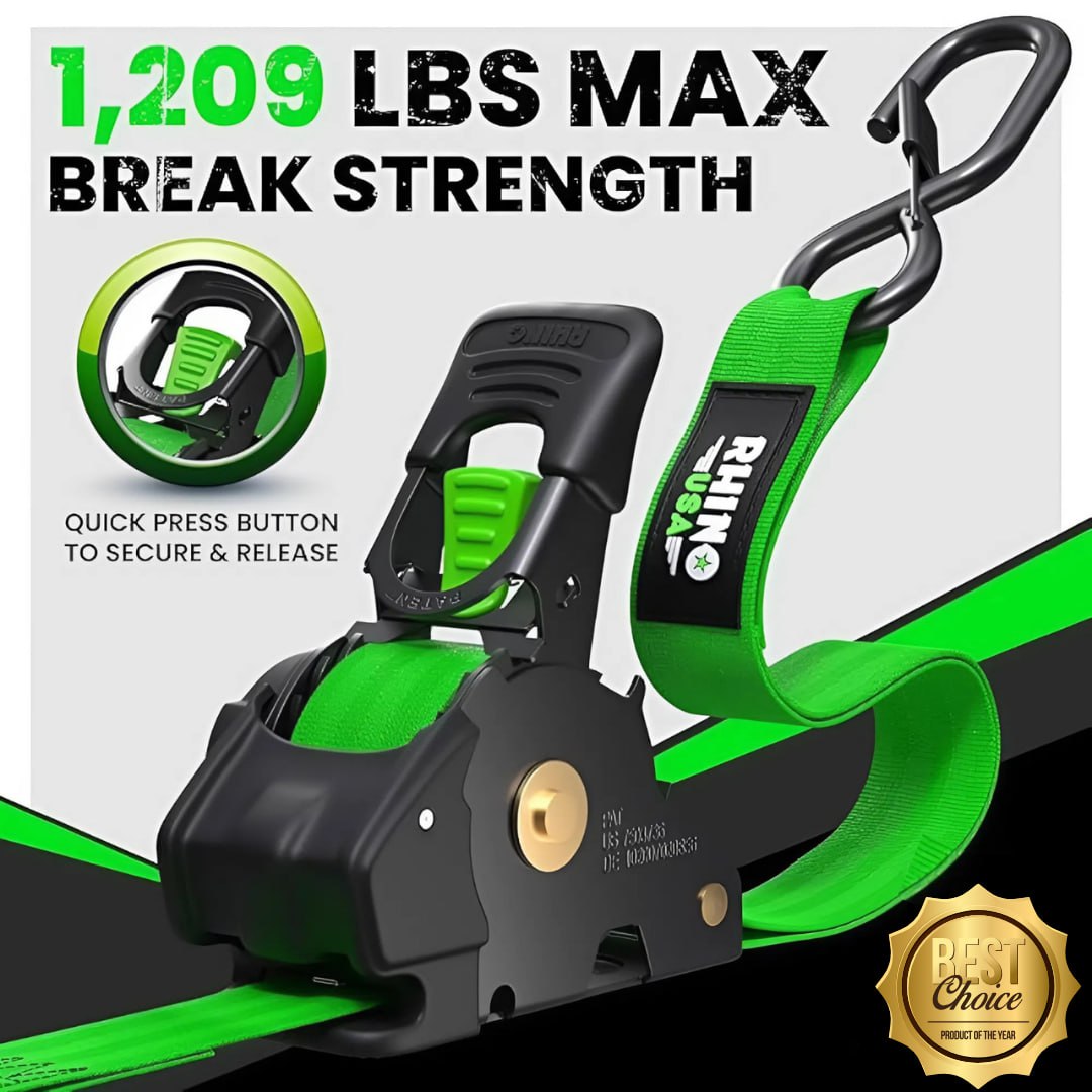 🎁 Limited Time – Upgraded 2025 Retractable Ratchet Strap (Perfect Gift for Men💙)